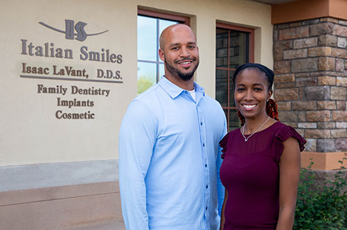 Italian Smiles office entrance with practice signage — Glendale, AZ